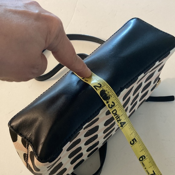 Kate Spade Millie Grove printed leather crossbody bag purse black pink - Picture 13 of 16